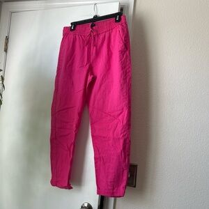 J. Crew Fuchsia Elastic Waist Pants